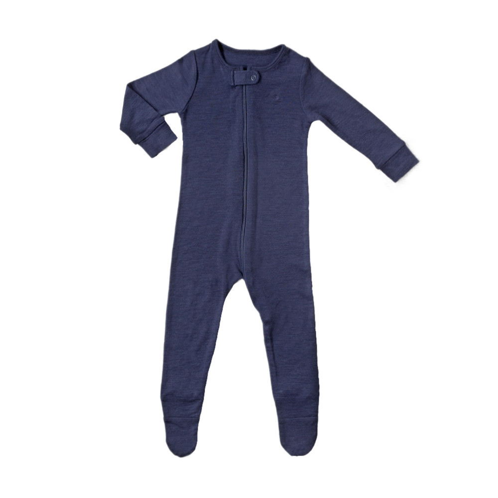 Merino Coverall Navy All in Ones Baby Bunting AU