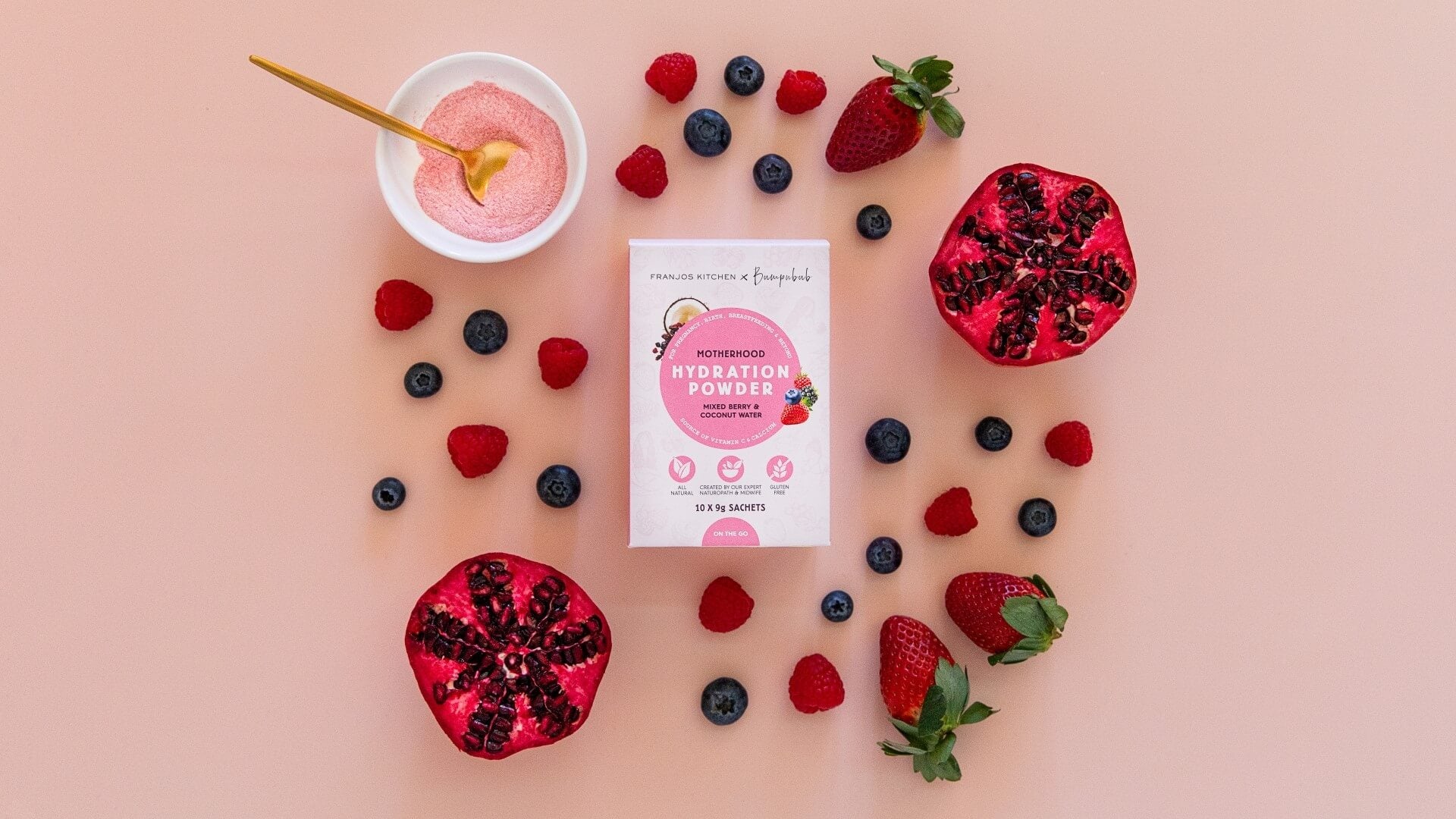 Franjo's Kitchen OntheGo Motherhood Hydration Box 10 sachets Mixed