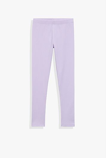 Country Road Organically Grown Cotton Blend Solid Rib Legging - Lilac ...