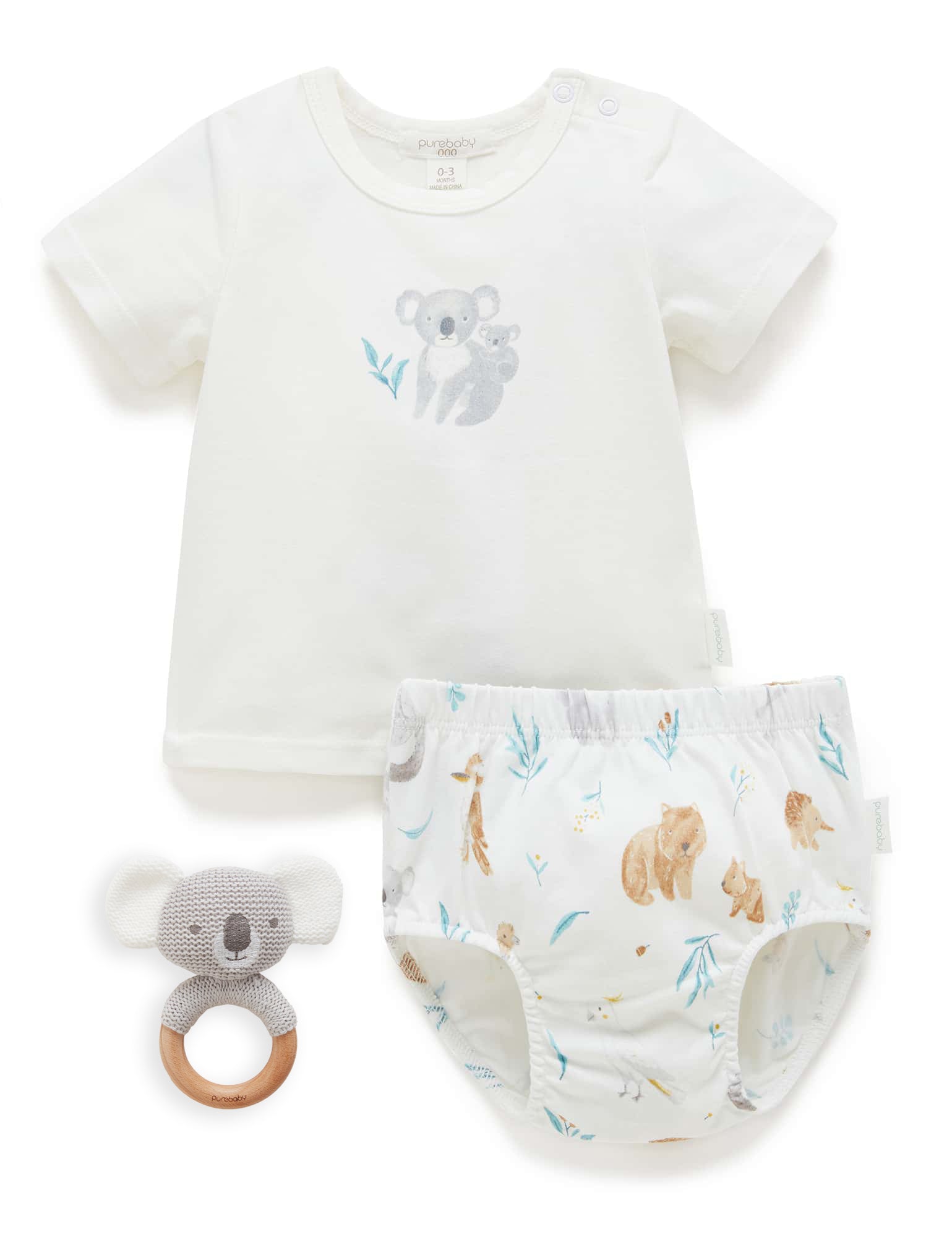 Purebaby Baby Gift Hamper Koala Friends Pack Baby Clothes Sets Baby
