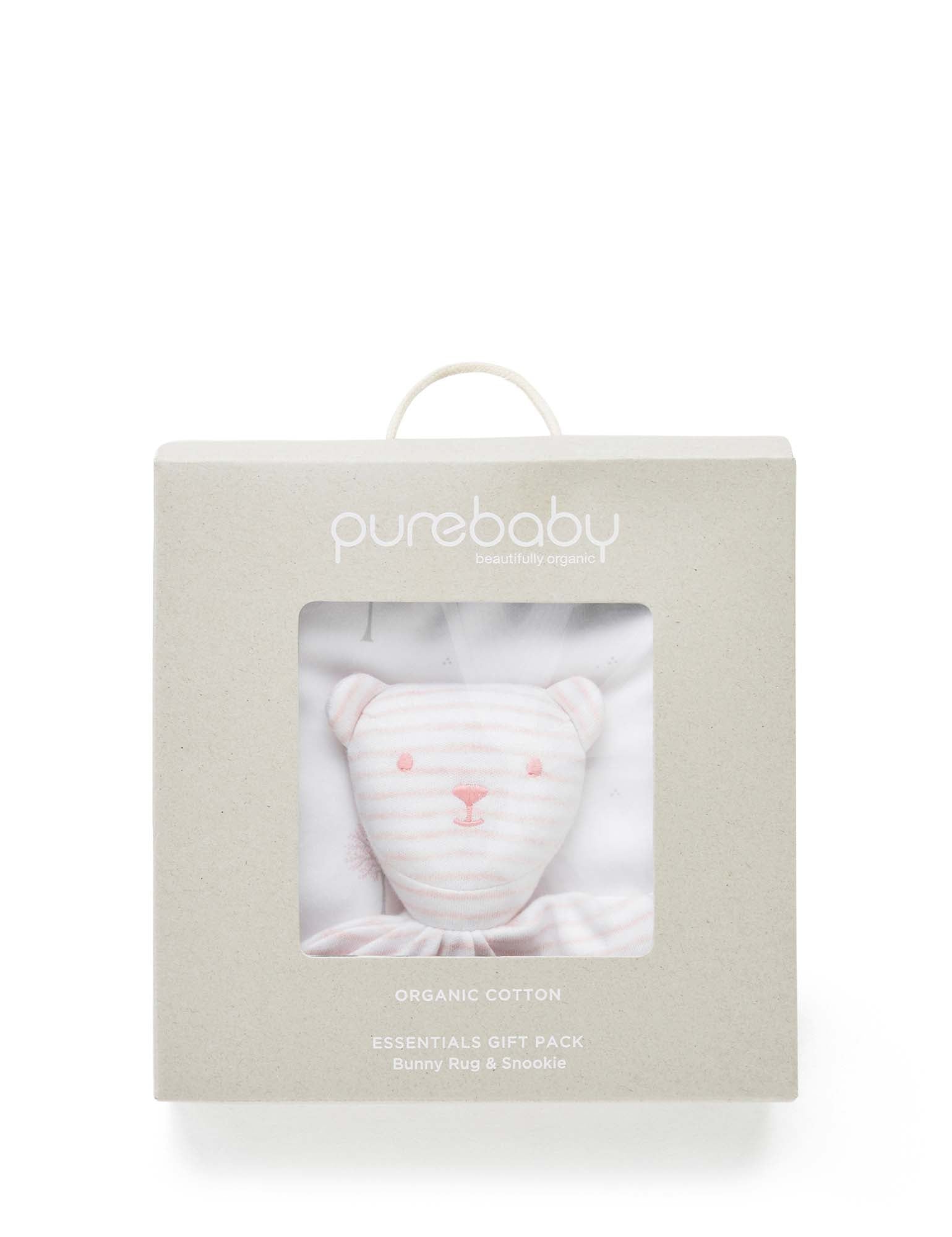 Purebaby Bunny Rug & Snookie Pack Pale Pink Tree Slings Baby Bunting AU