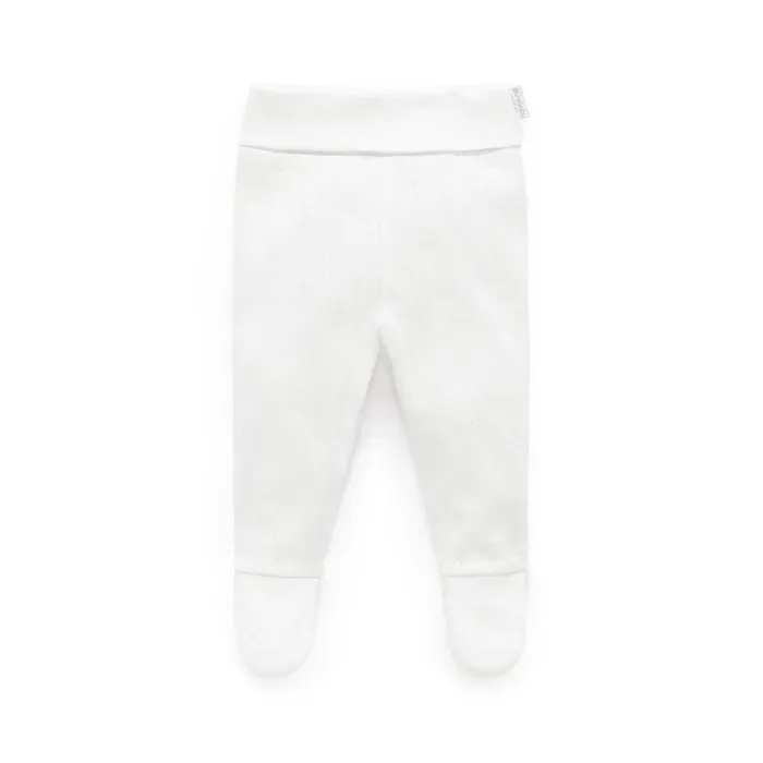 Purebaby Ess Pointelle Legging White