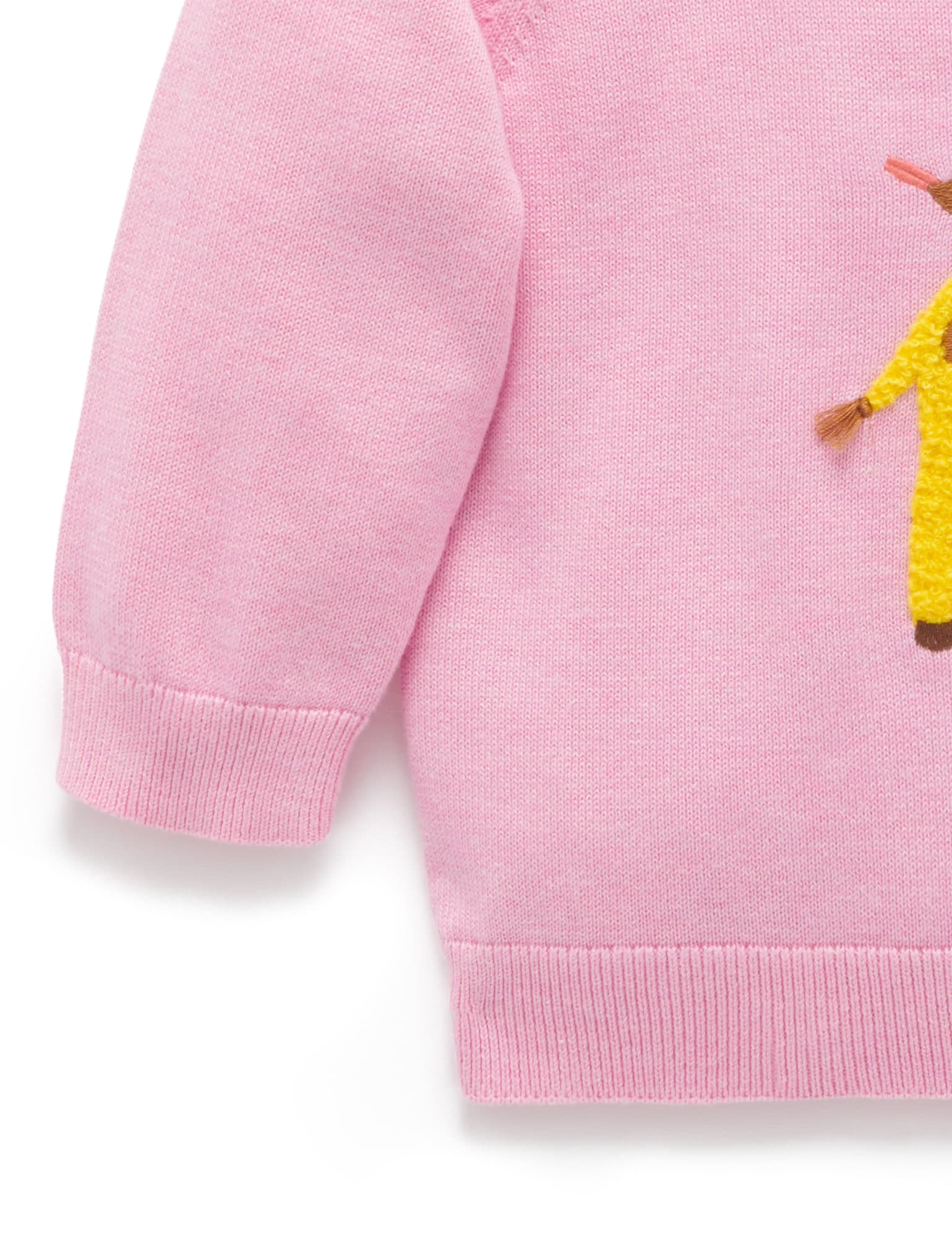 Purebaby Giraffe Jumper Tourmaline Melange Baby Long Sleeve Baby