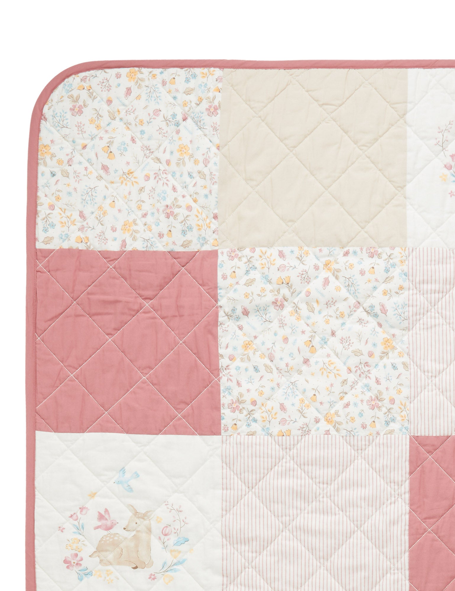 Purebaby Reversible Quilted Coverlet Posy Quilts Baby Bunting AU