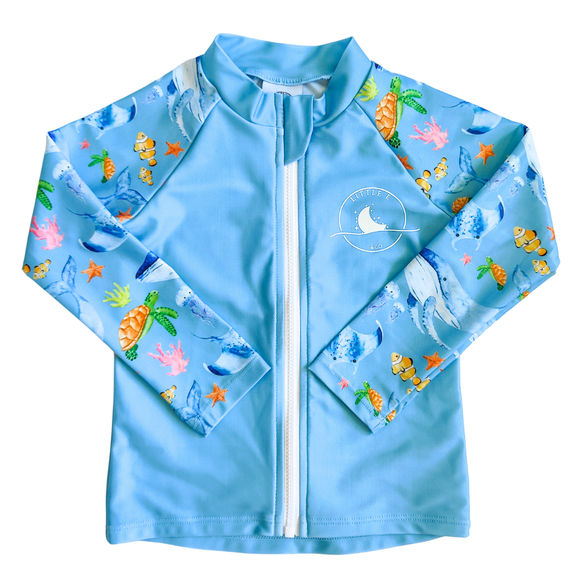 Little E & Co Long Sleeve Rashie - Ocean
