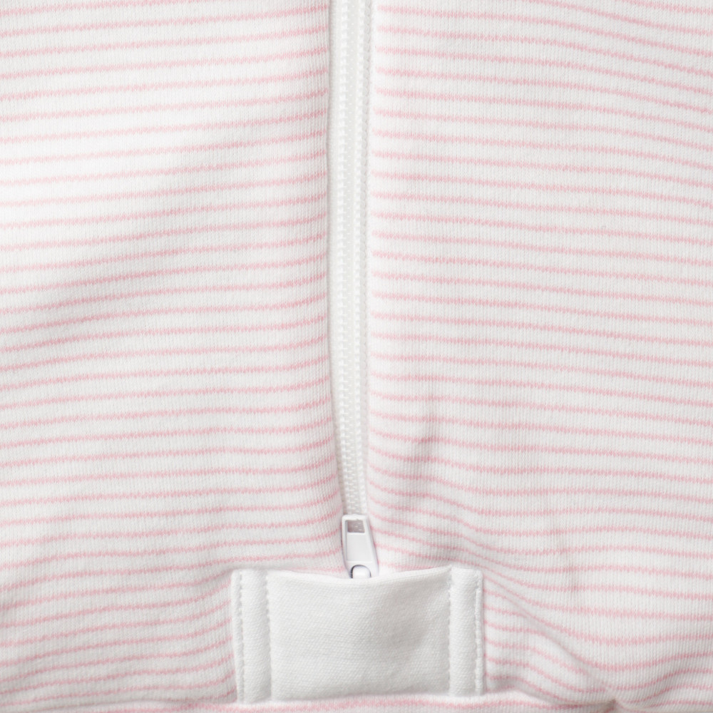 Snugtime Yarn Dyed Stripe Padded Sleeping Bag Light Pink Baby