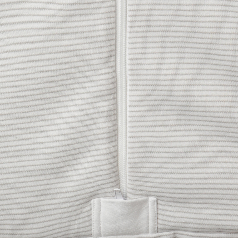 Snugtime Yarn Dyed Stripe Padded Sleeping Bag Light Grey Baby