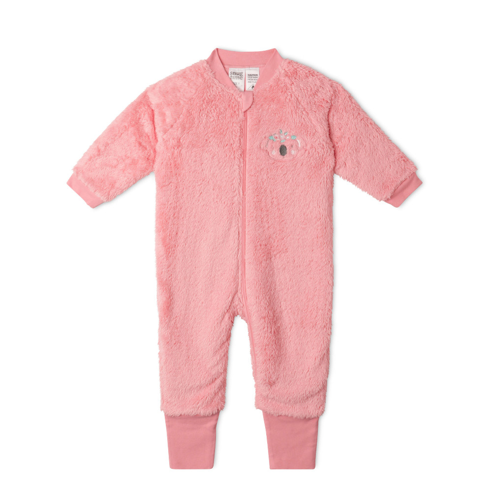 Snugtime Lined Coral Fleece Sleeper Blanket Pink Baby Onesies