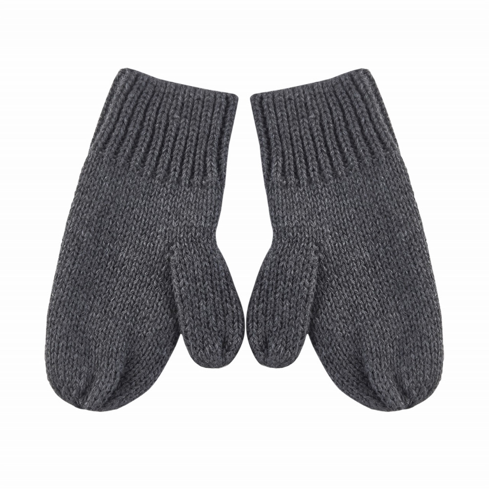 Snugtime Cottan Cable Knitted Mittens Charcoal Baby Mittens Baby