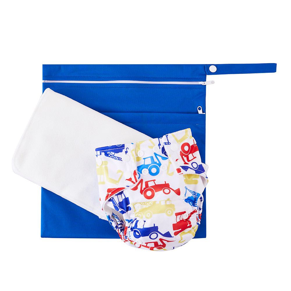 Big Softies Reusable Nappy & Wet Bag Bundle Machine Baby Bunting AU