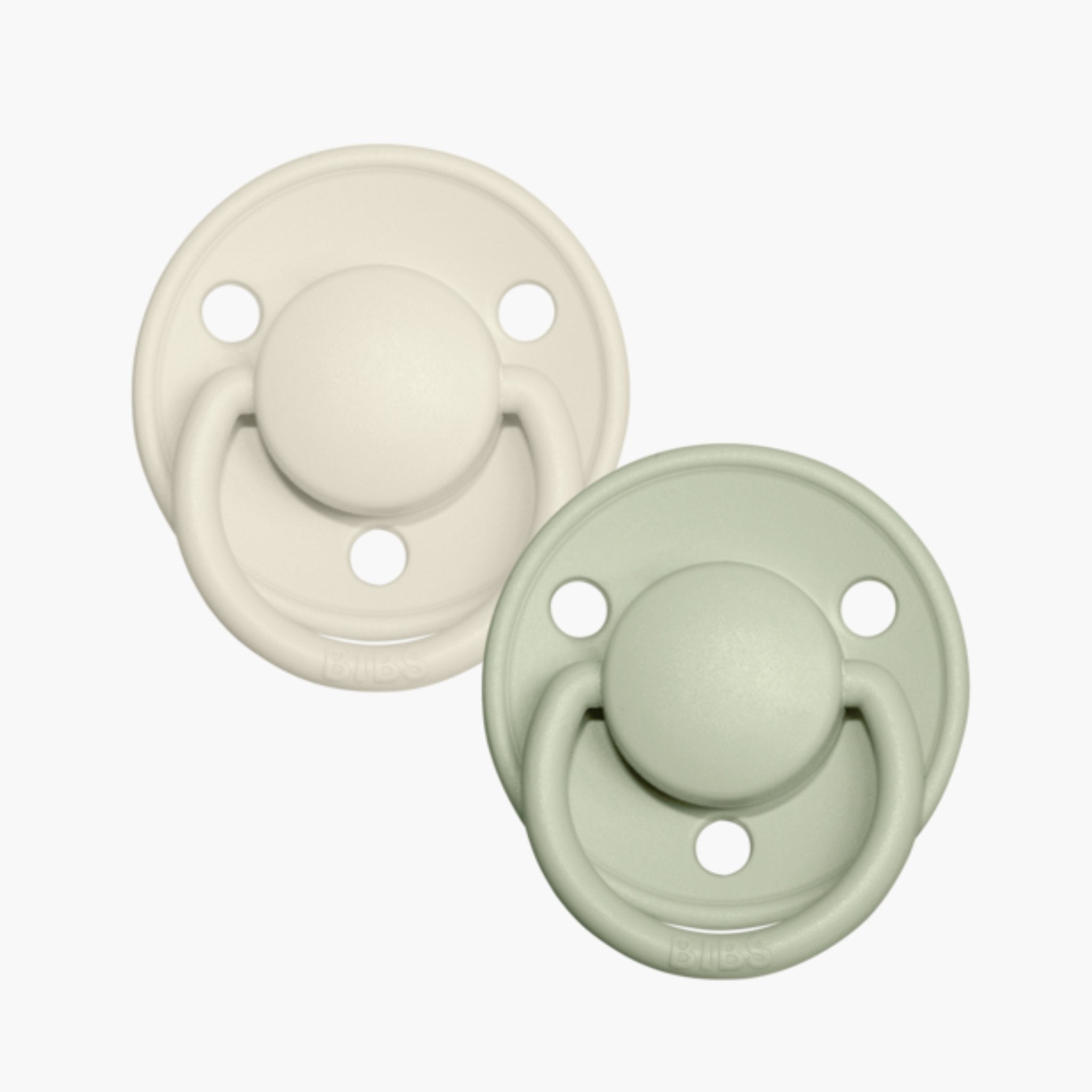 BIBS De Lux Dummy Ivory/Sage 2 Pack Soothers Baby Bunting AU