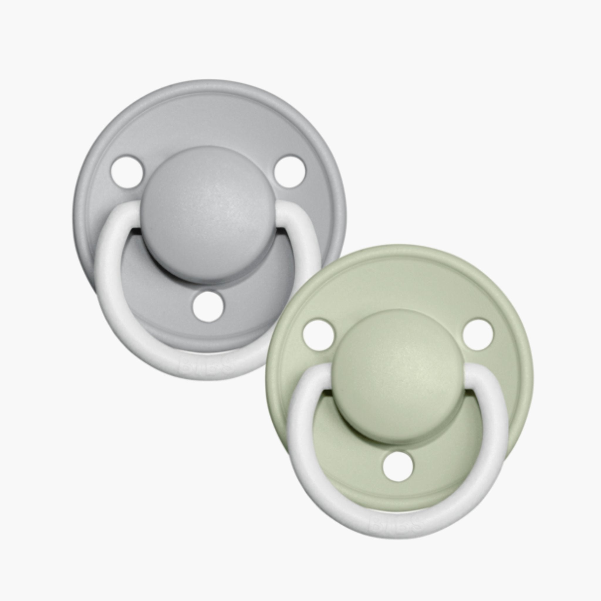 BIBS De Lux GLOW Dummy Sage/Cloud 2 Pack Soothers Baby Bunting AU