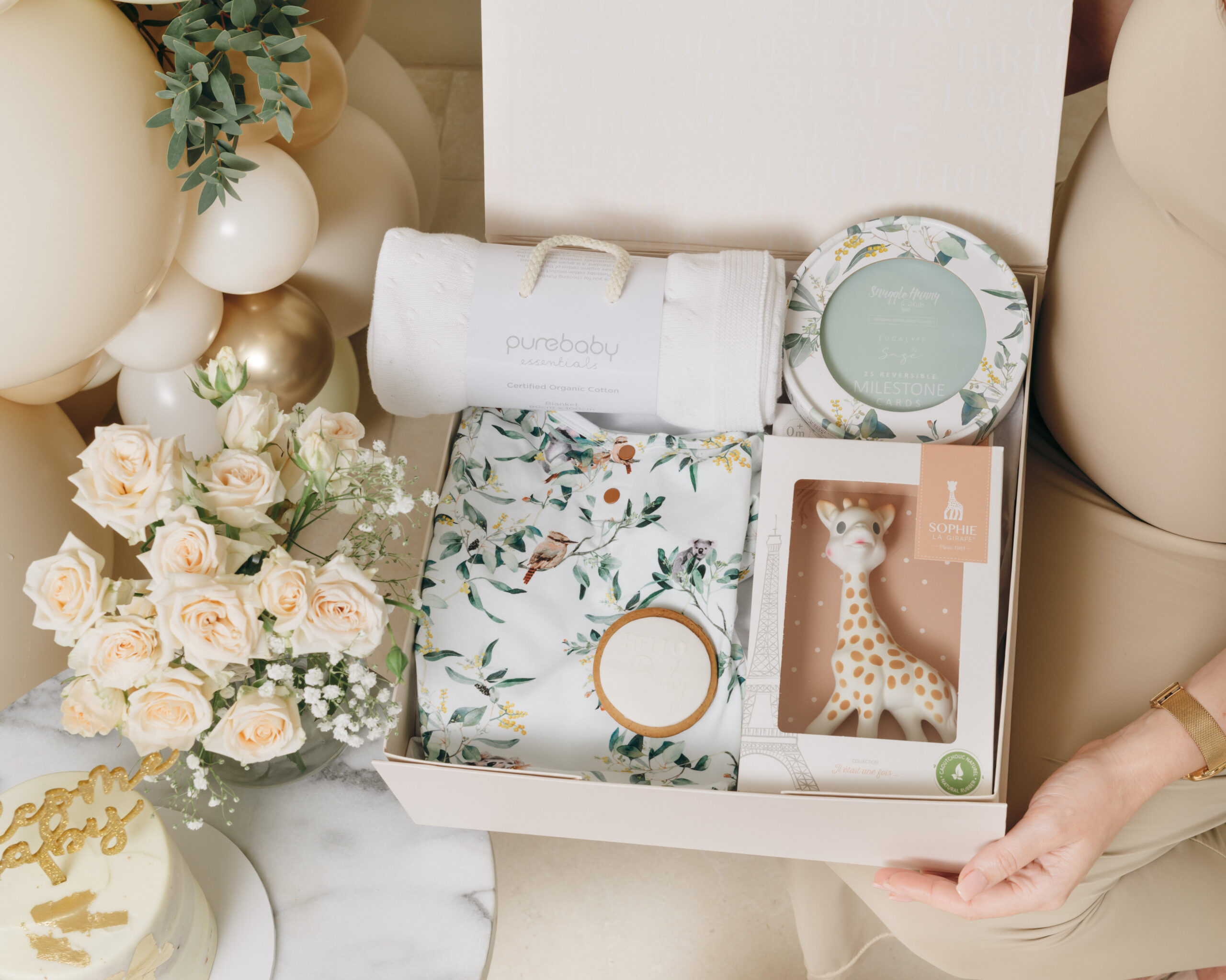 Gourmet Basket Organic Eucalypt Baby Hamper Gift Hampers Baby