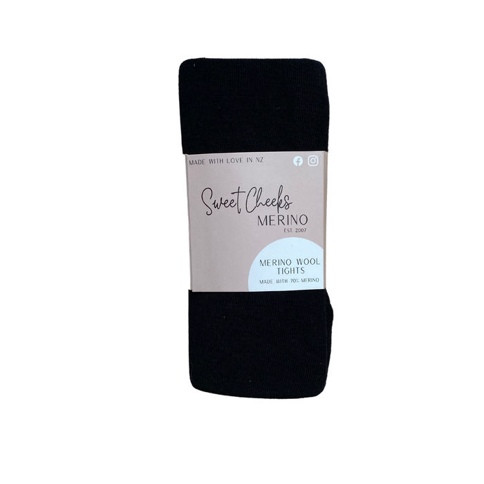 Merino Wool Tights - Black