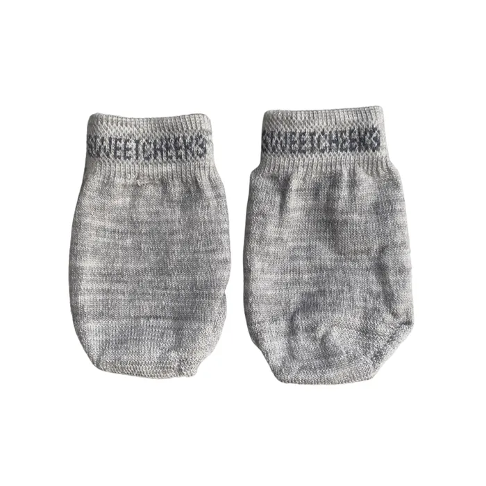 Sweet Cheeks Merino Baby Merino Wool Mittens - Grey Marle (5-24 M)