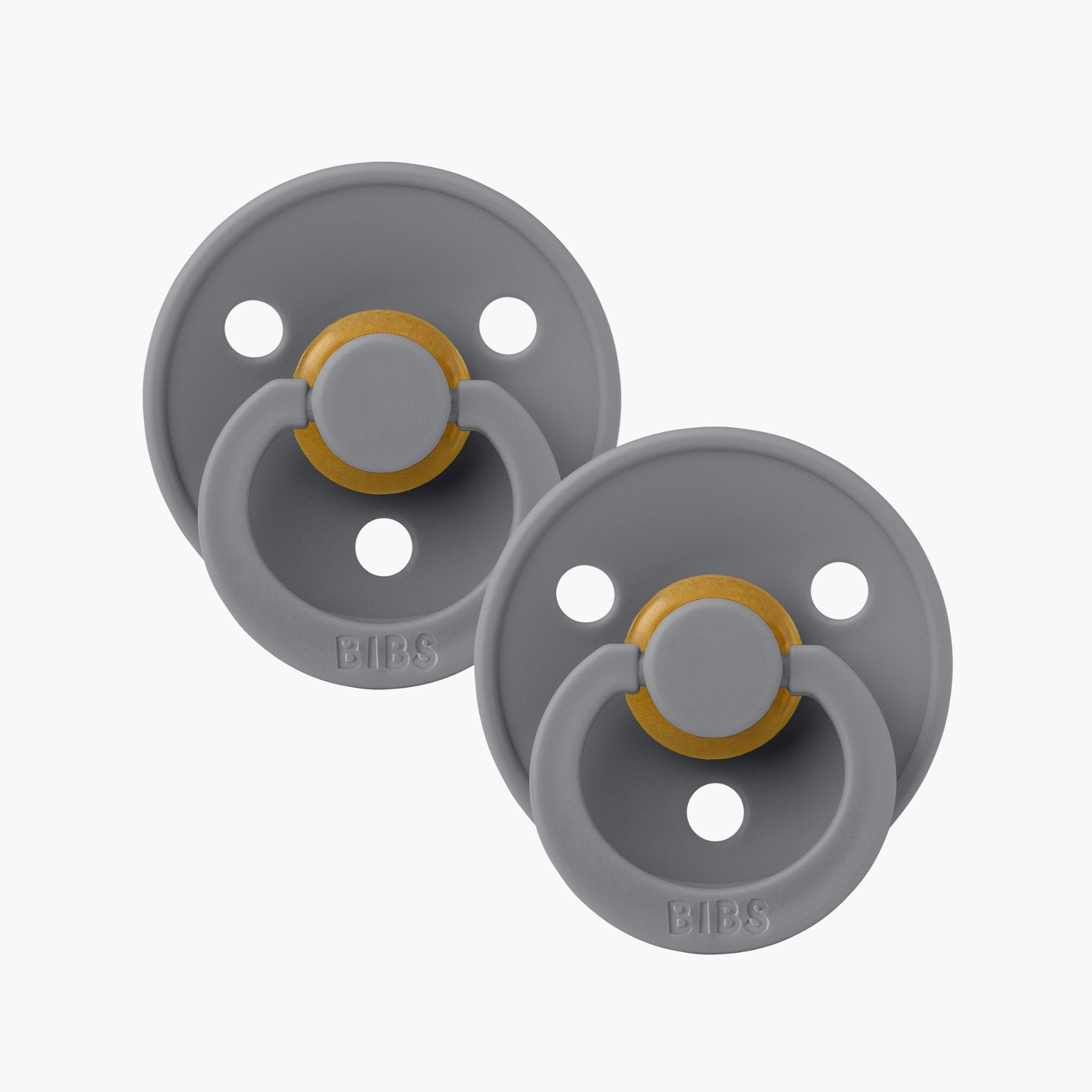 BIBS Colour Round S1 Dummy Smoke 2 Pack Soothers Baby Bunting AU