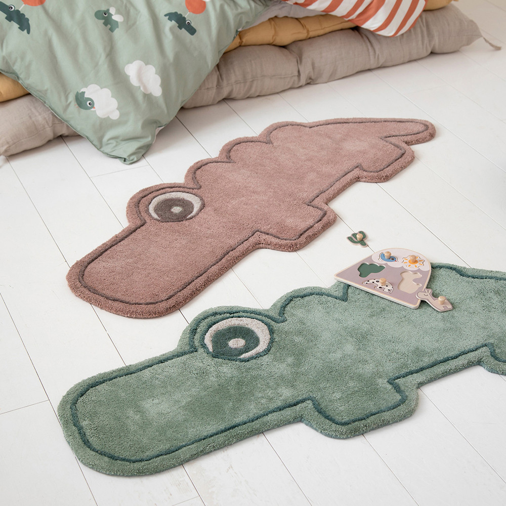 Done By Deer Cotton Rug Croco Baby Fun Play Mat Powder Play Mats