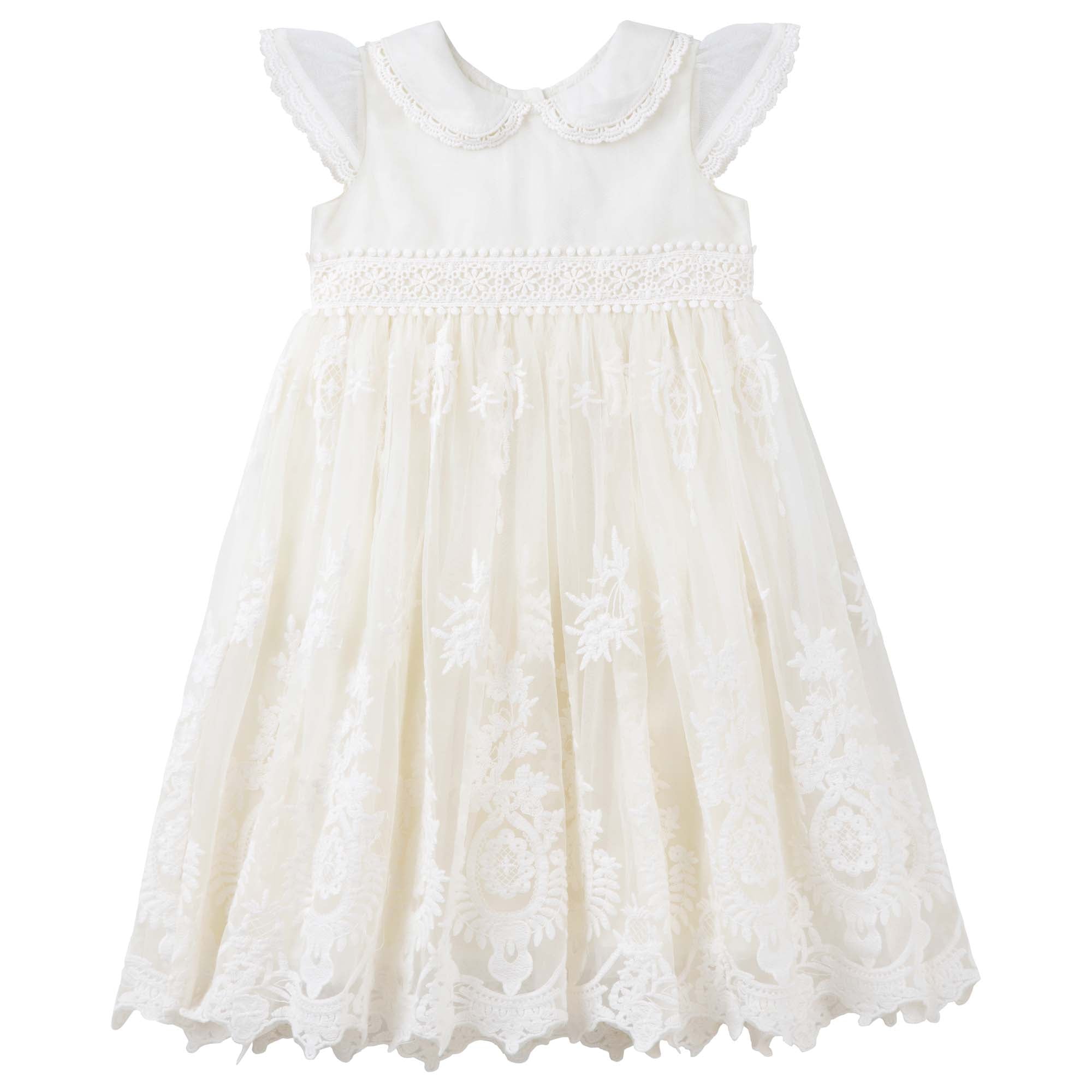 Designer Kidz Ava Antique Lace Christening Gown - Beige | Dresses ...