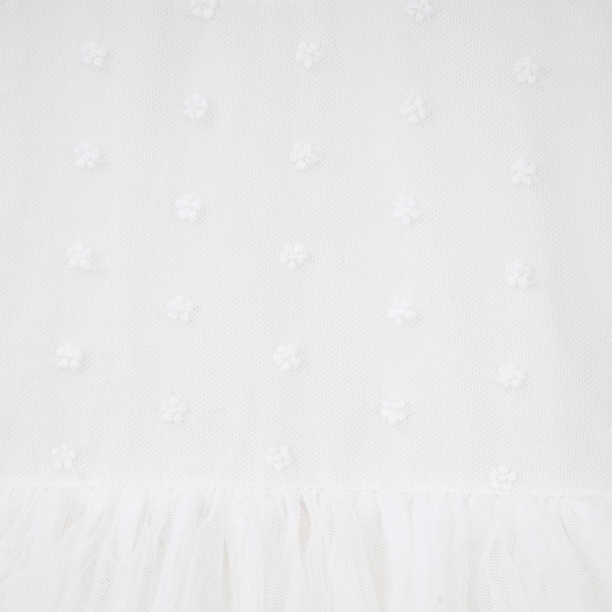 Designer Kidz Dotti Long Sleeve Embroidered Tutu Dress Ivory Baby