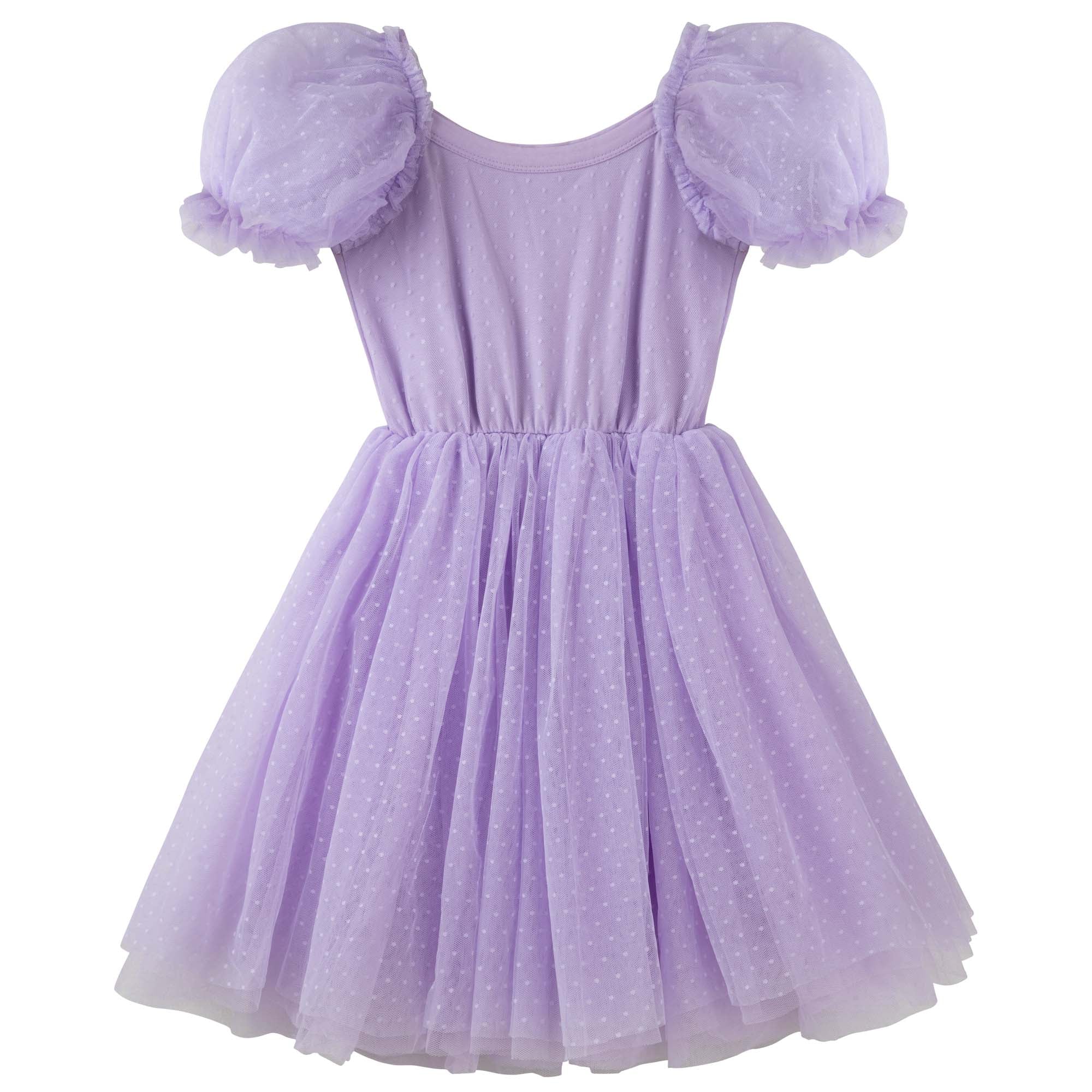 Designer Kidz Eloise Puff Sleeve Dress - Lilac | Dresses | Baby Bunting AU