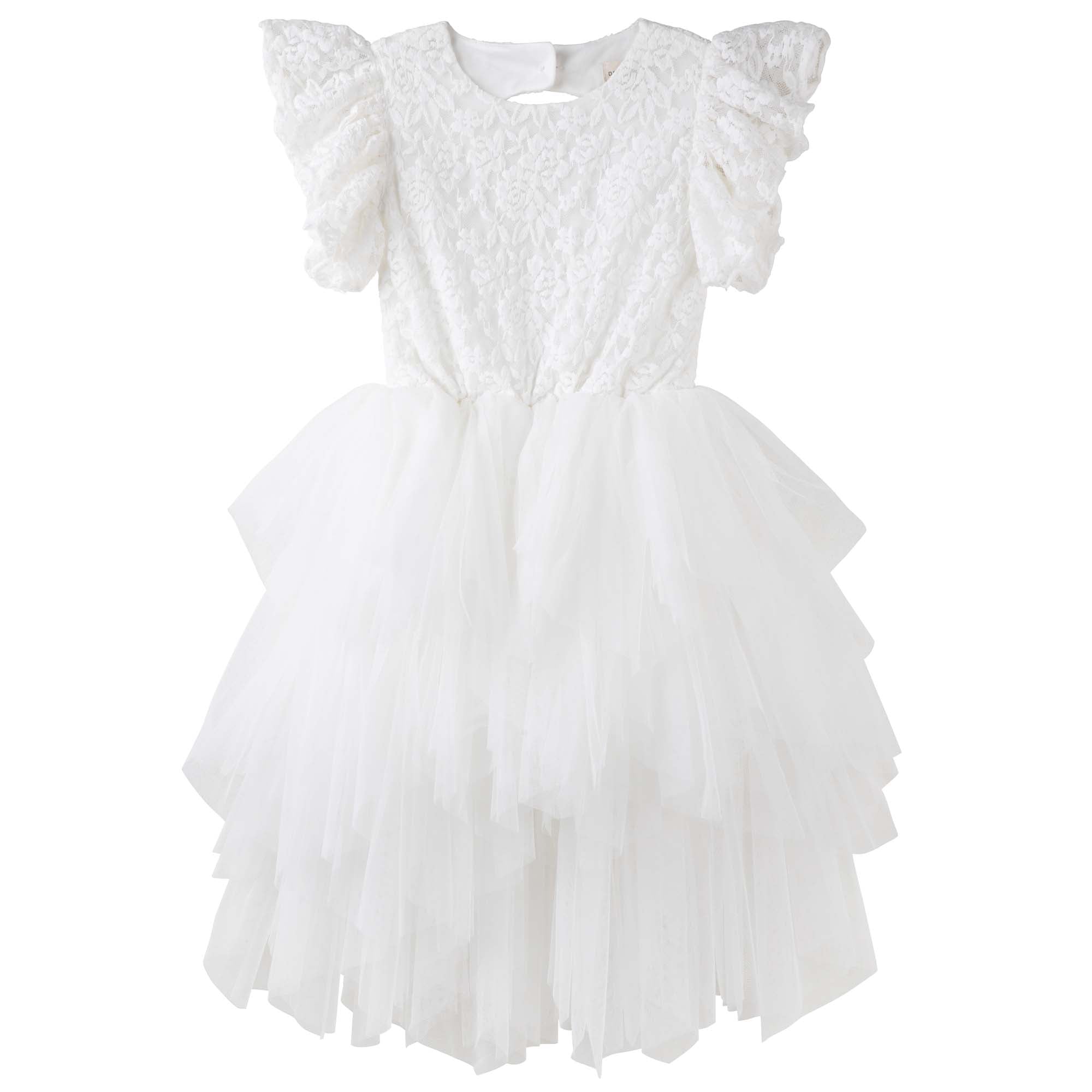 Designer Kidz Isabel Lace Princess Dress - Ivory | Baby Bunting AU