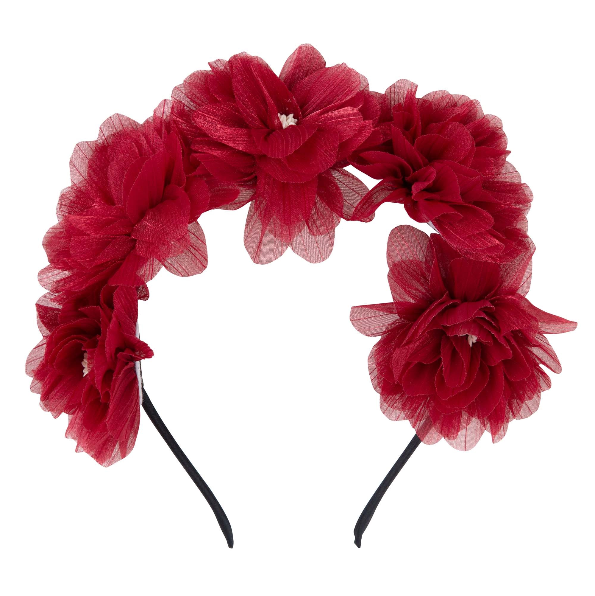 Designer Kidz Olivia Floral Headband - Rosewood | Baby Hair Clips ...