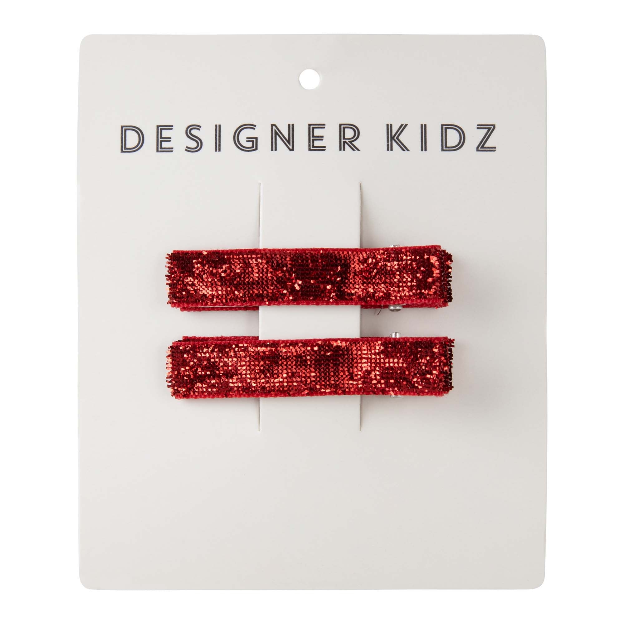 Designer Kidz Sparkle Hair Clip Pack Red Baby Hair Clips Baby