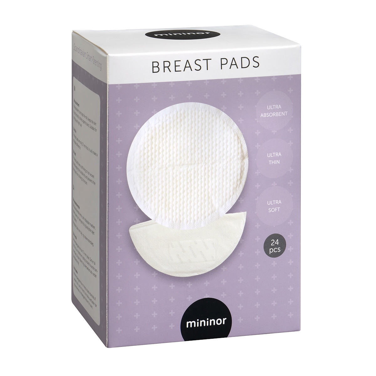 Mininor Soft Absorbent Nursing Breast Pads Ultra Thin White 24 Pack