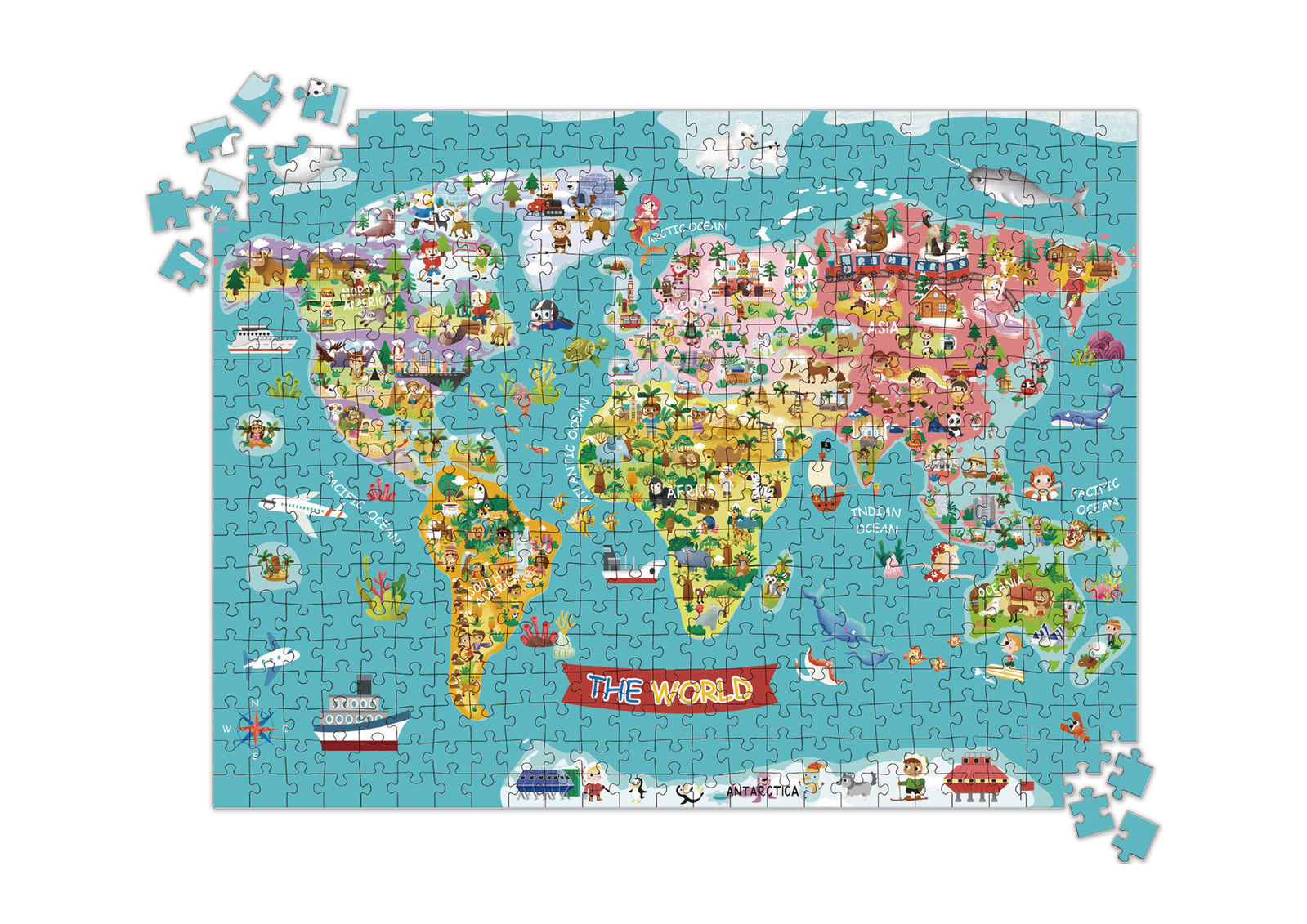 Tookyland World Map Kids Junior Jigsaw Puzzle 500pc Puzzles Baby   7008240 2 