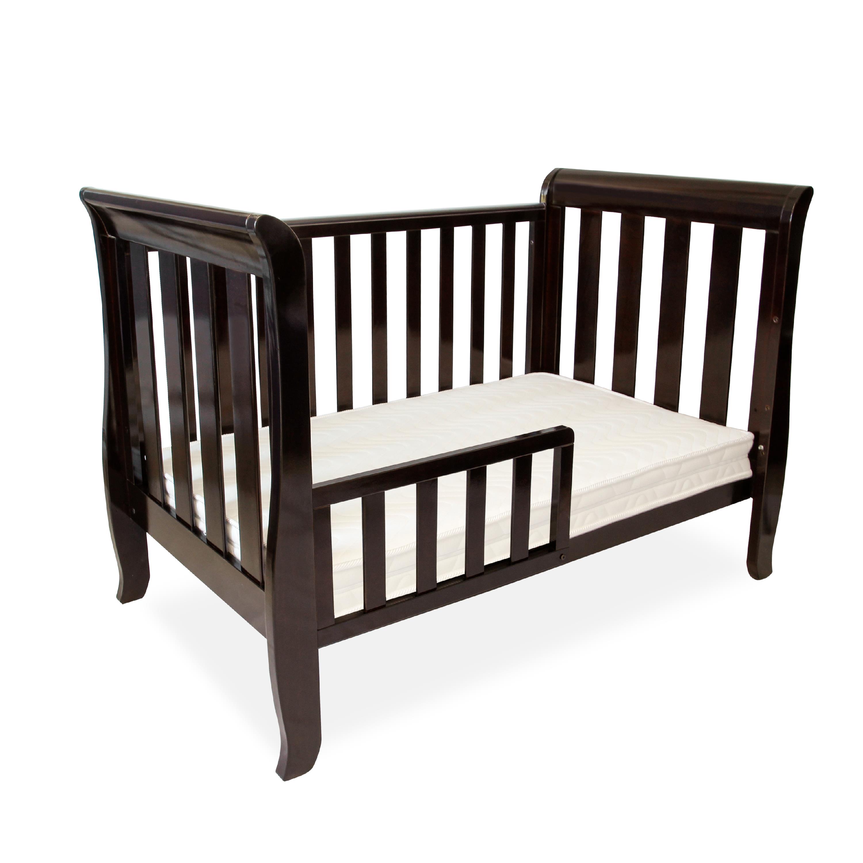 Babyhood Classic Sleigh Cot English Oak Cots Baby Bunting AU