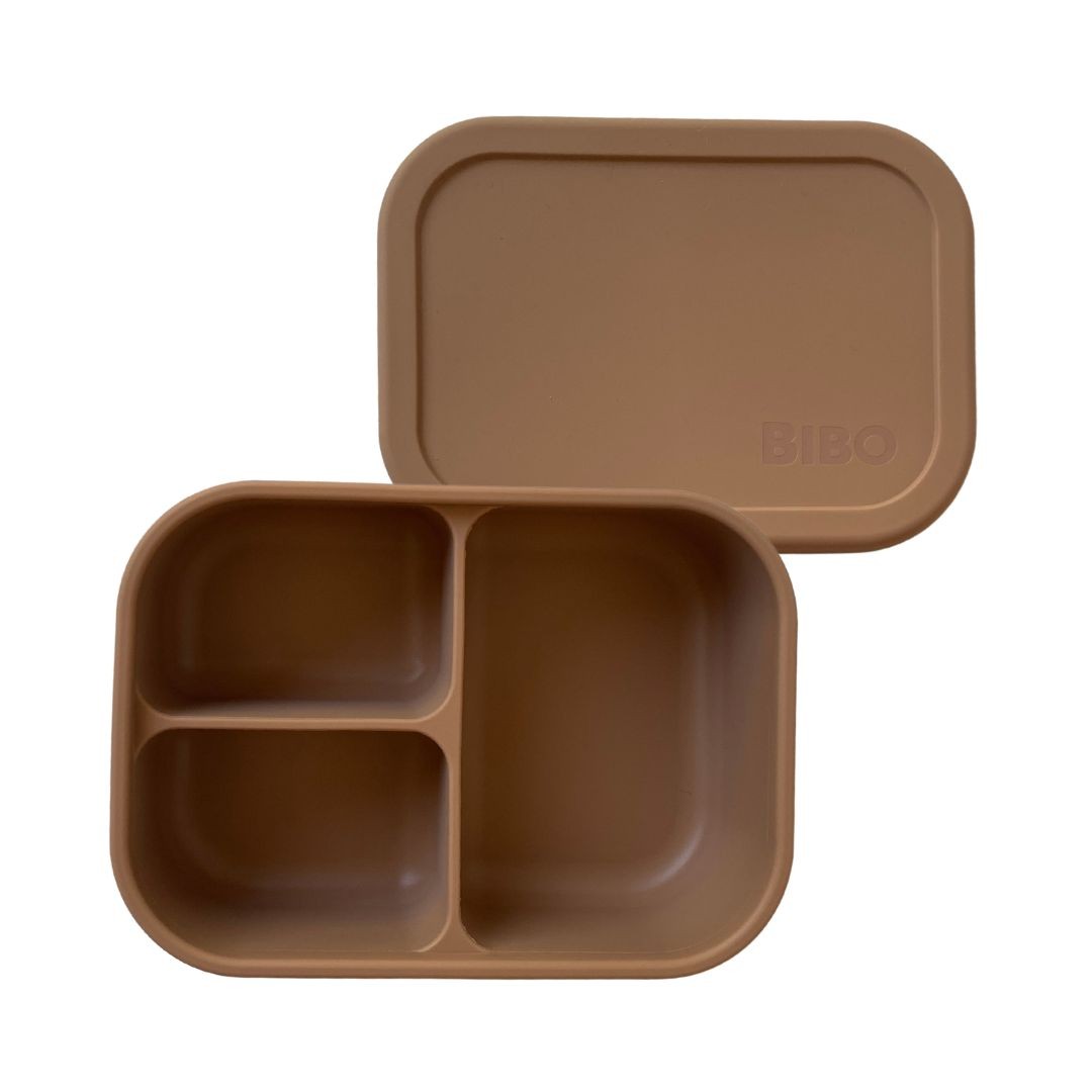 BIBO Silicone 3 Bento Lunchbox Desert Tan Lunch Box's & Kits Baby