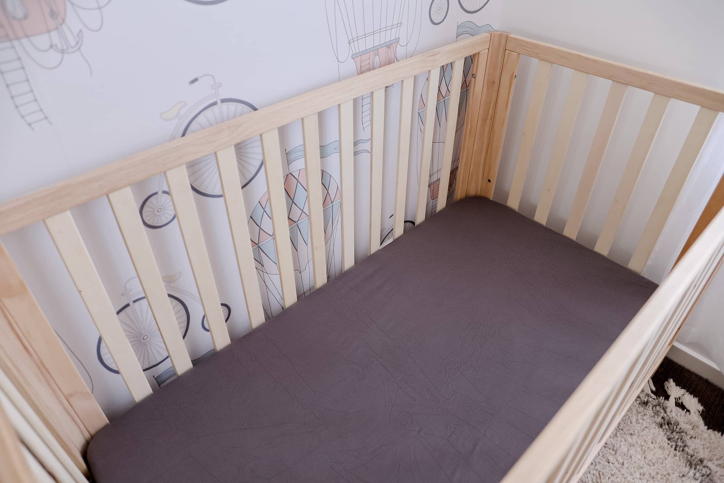 Bubba Bump Fitted Organic Cot Sheet Storm Cot Baby Bunting AU