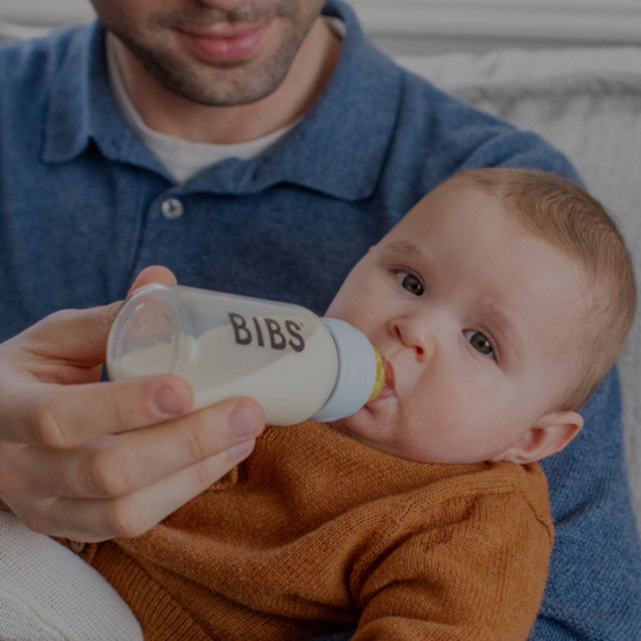 Bibs 110ml Glass Bottle Set Baby Blue Bottles Baby Bunting AU
