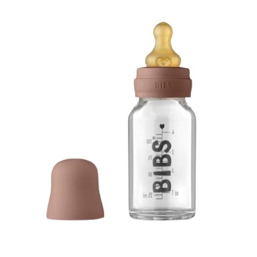Bibs 110ml Glass Bottle Set Woodchuck Bottles Baby Bunting AU