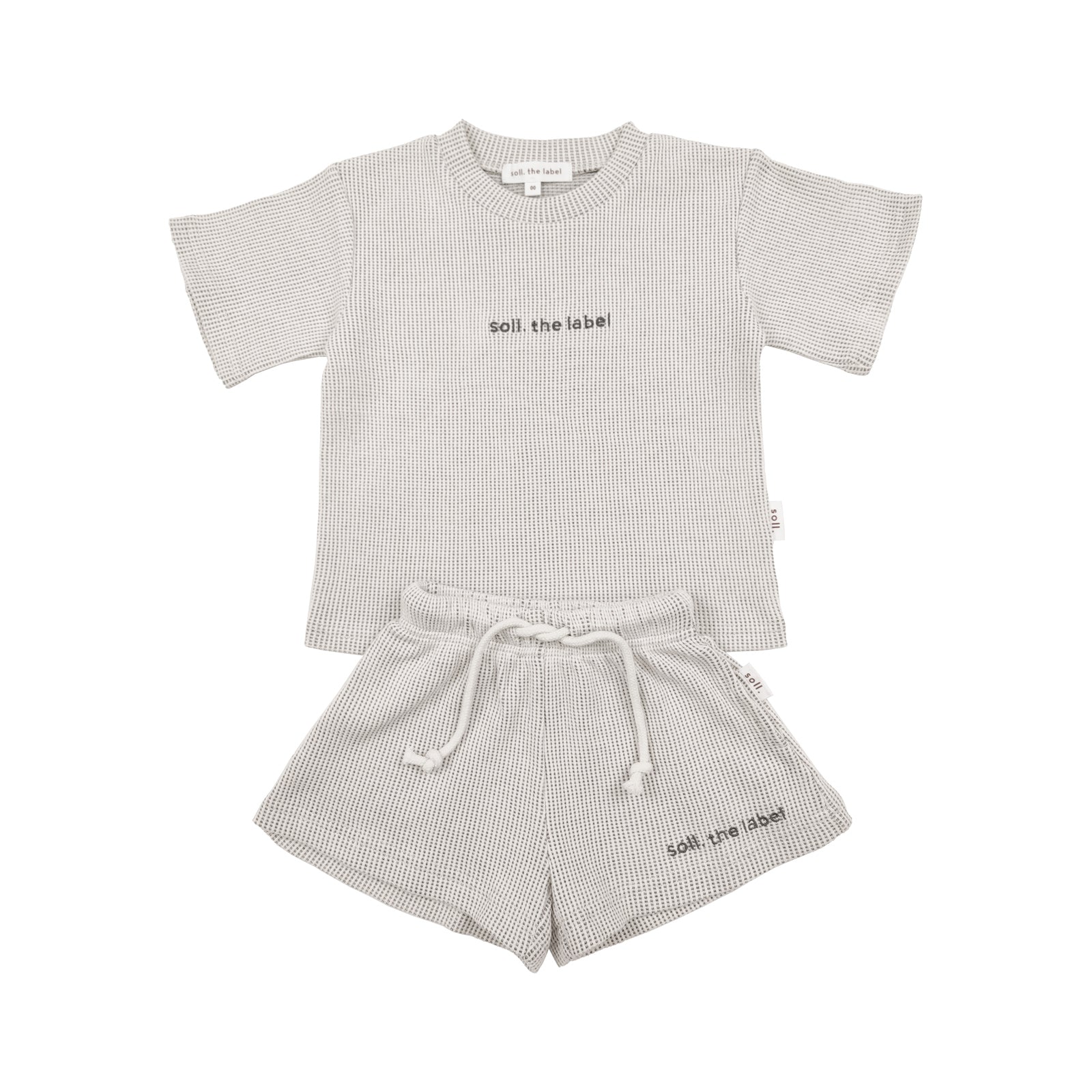 soll. the label Kids Waffle Set - Grey | Co-Ordinated Sets | Baby