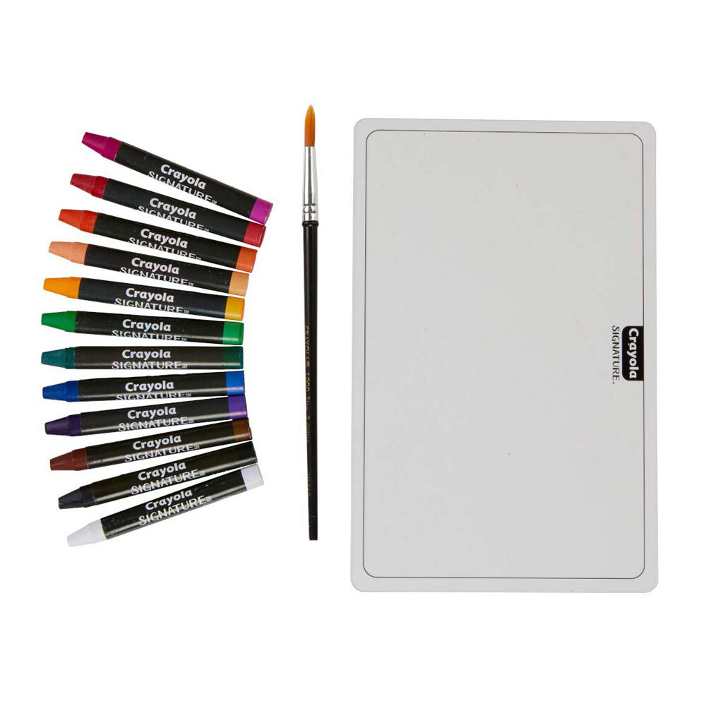 Crayola Signature Watercolor Crayons & 12pc TriColor Colored Pencils