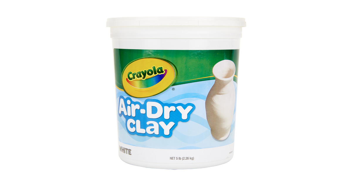 Crayola Kids/Childrens Creative Modelling Air Dry Clay White 2.26kg ...