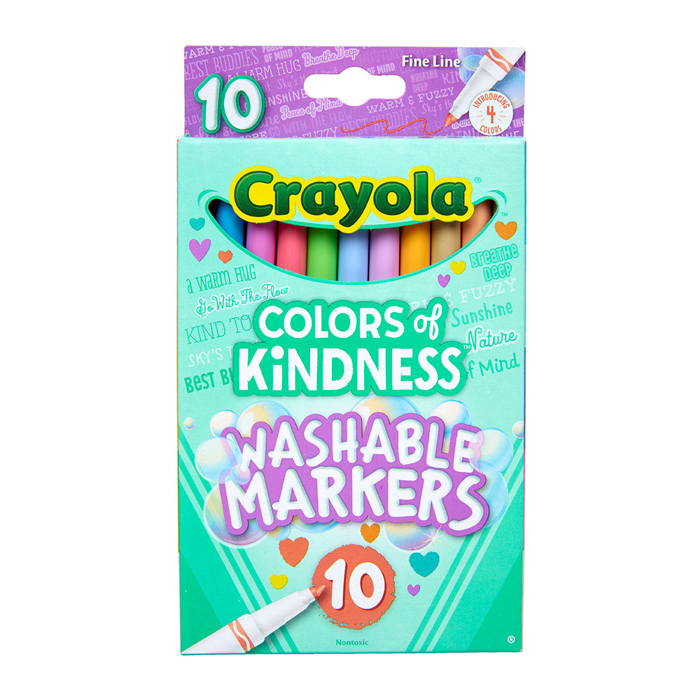 Crayola Kids Creative Fineline Washable Markers Colors of Kindness 30