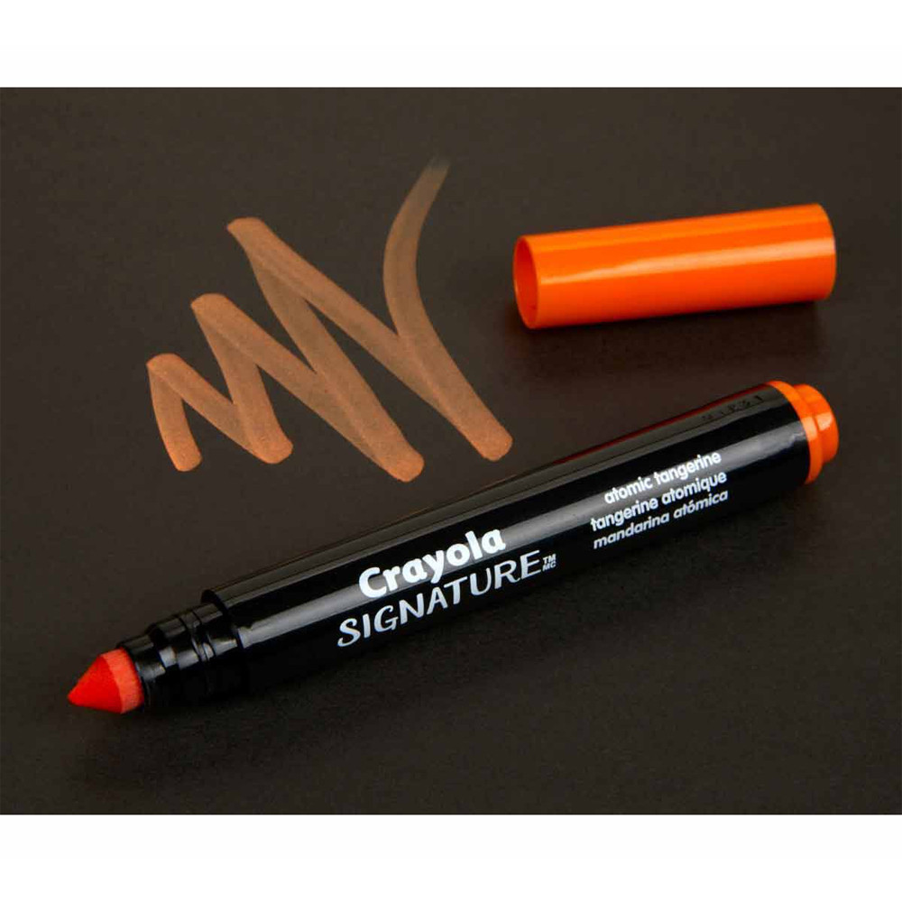 Crayola Signature Neon Light Effects Drawing Marker Pens w/ White Paint