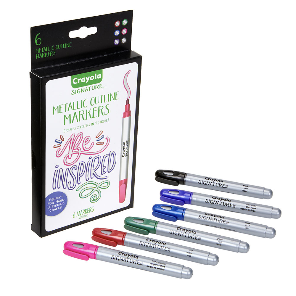 Get Inspired with Crayola Liquid Metallic Outline Markers