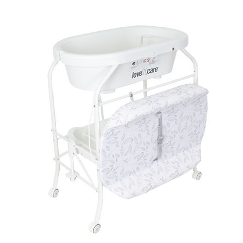 Love N Care Celeste Change Table and Bathtub Leaves Bath Stands