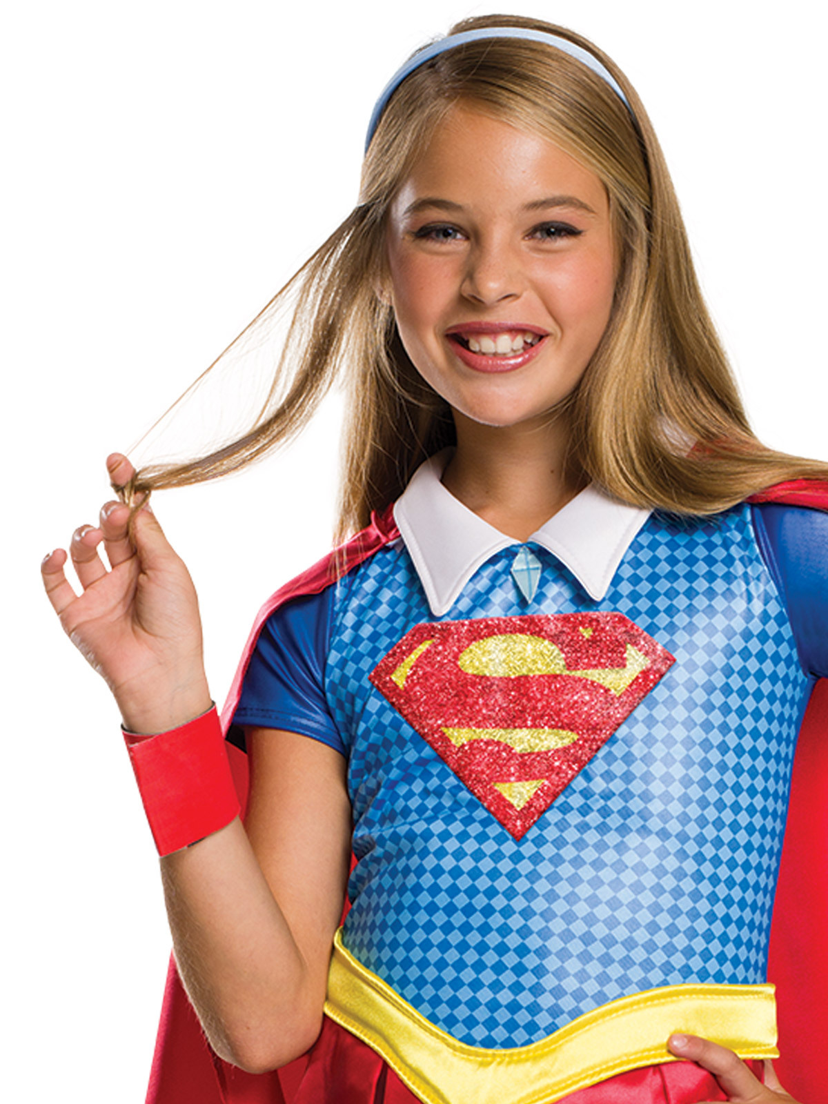 Dc Comics Supergirl Deluxe Girls Fancy Dress Up Costume Size 35