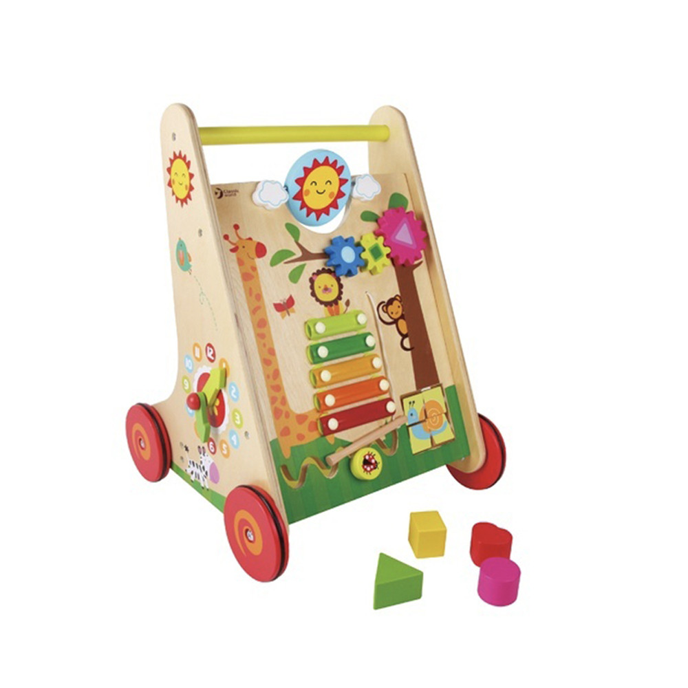 Classic World Learning Children's Wooden Activity Walker Walkers Baby Bunting AU