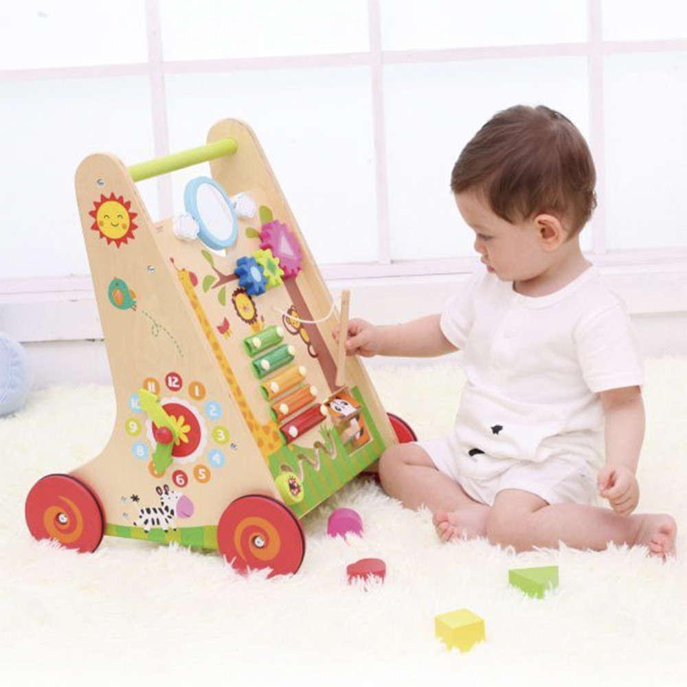 Classic World Learning Children's Wooden Activity Walker Walkers Baby Bunting AU