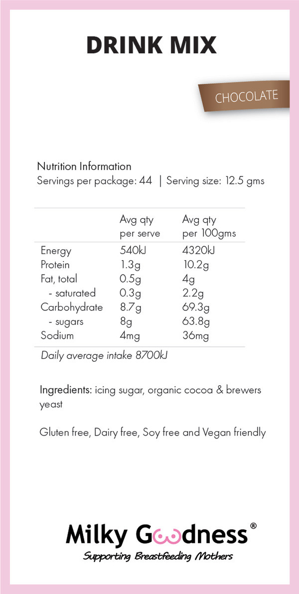 Milky Goodness Lactation Drink Mix 550g - Chocolate | Baby Bunting AU