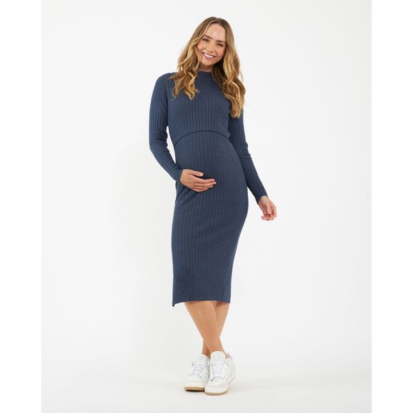 Ripe Maternity Nella Rib Nursing Knit Dress