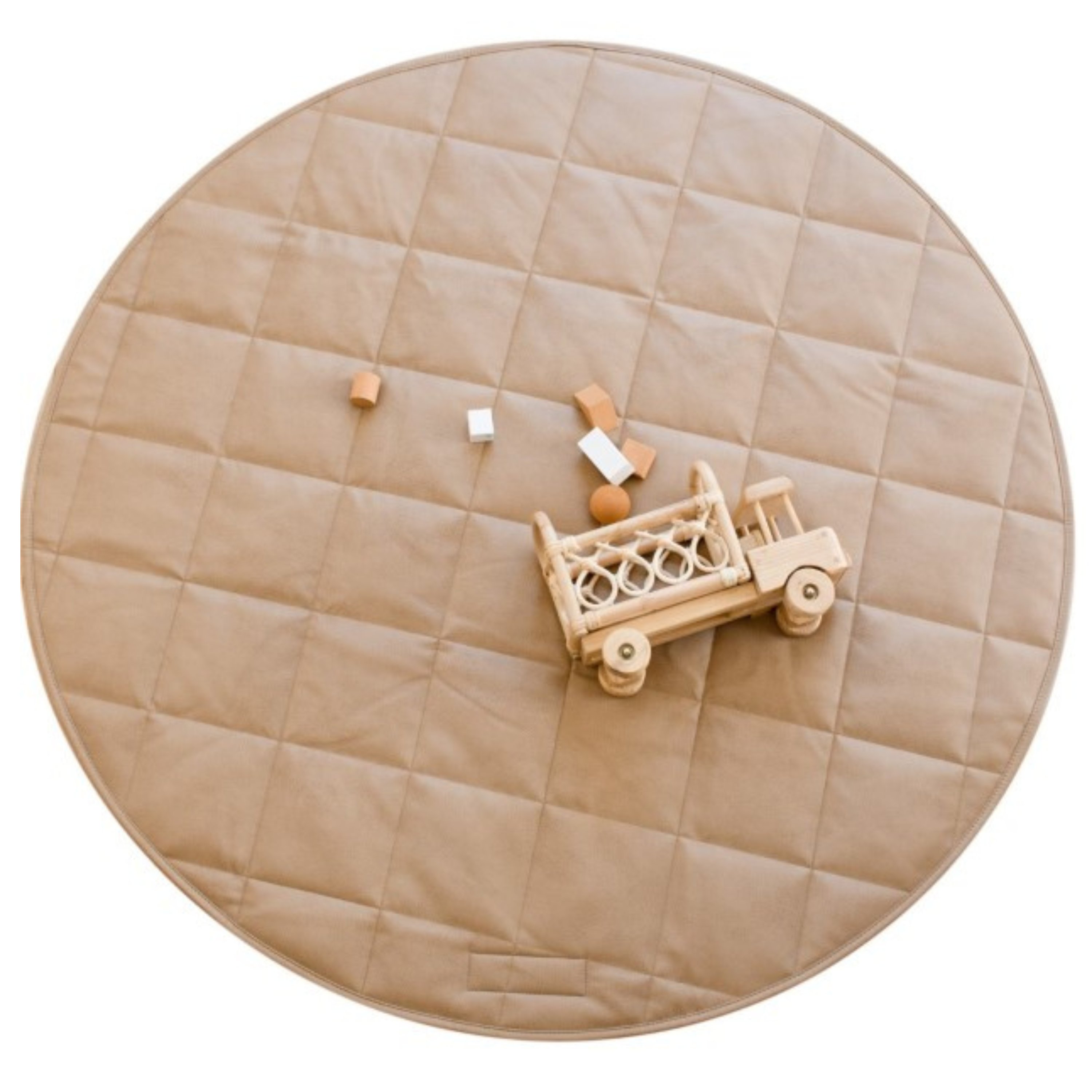 Henlee Quilted Play Mat - Tan | Mats | Baby Bunting AU