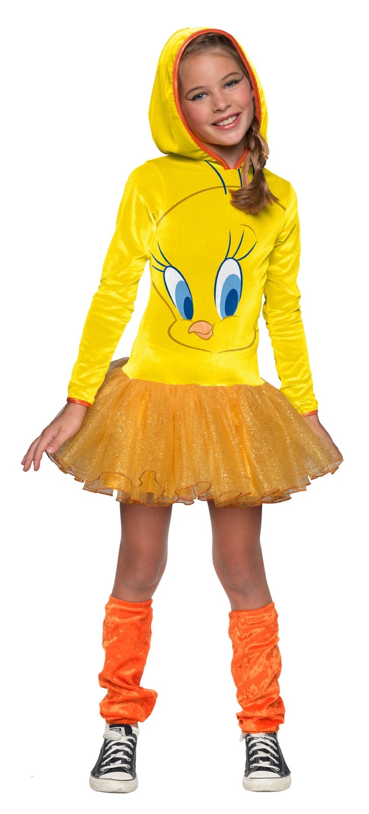 Rubies Tweety Bird Girls Hooded Yellow Fancy Dress Up Party Costume Set