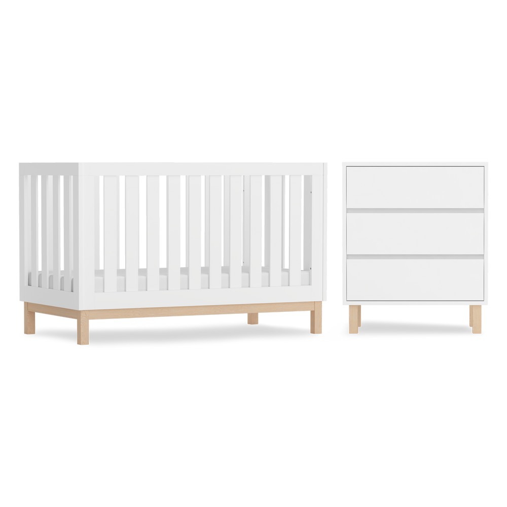 BabyRest Bailey Cot White 140 x 70cm Cots Baby Bunting AU