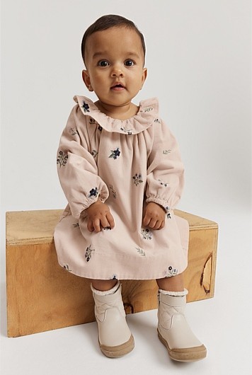 Country Road Embroidered Cord Dress Fawn Floral Babywear | Baby Dresses ...